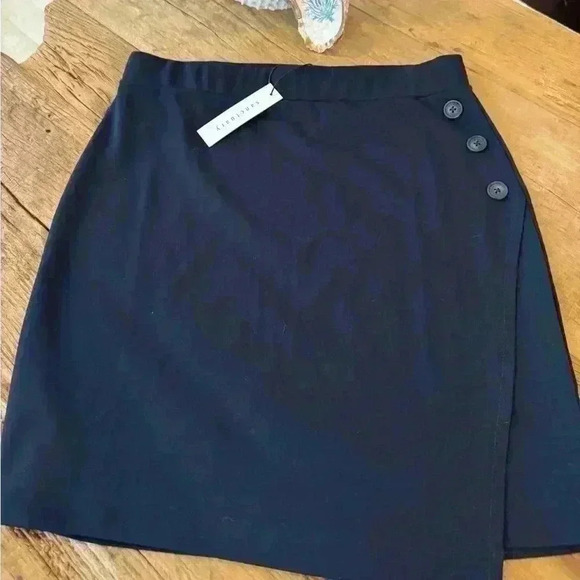 SANCTUARY Faux Wrap Mini Skirt ~ Large ~Navy ~ NWT! - Picture 1 of 4